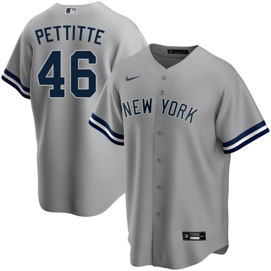 2020 Nike Men #46 Andy Pettitte New York Yankees Baseball Jerseys Sale-Gray
